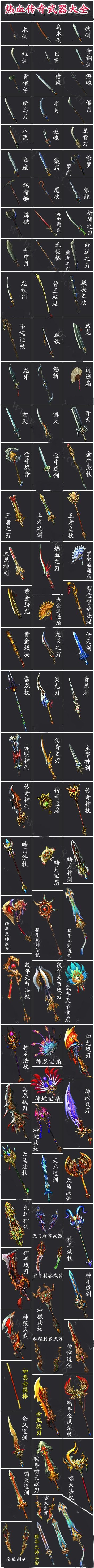 热血传奇之武器大全，你没见过的拉风武器，我都有